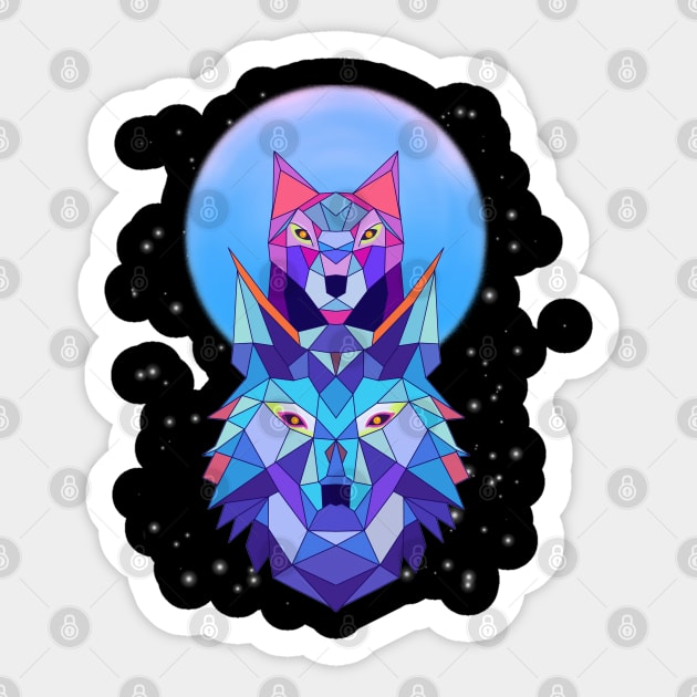 Wolves Sticker by asillustrator